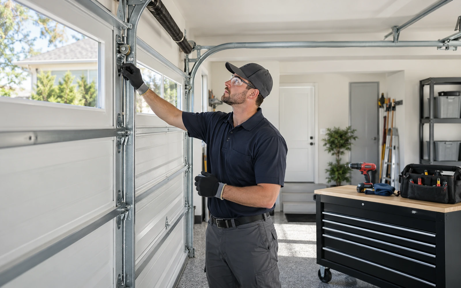 Garage door maintenance service
