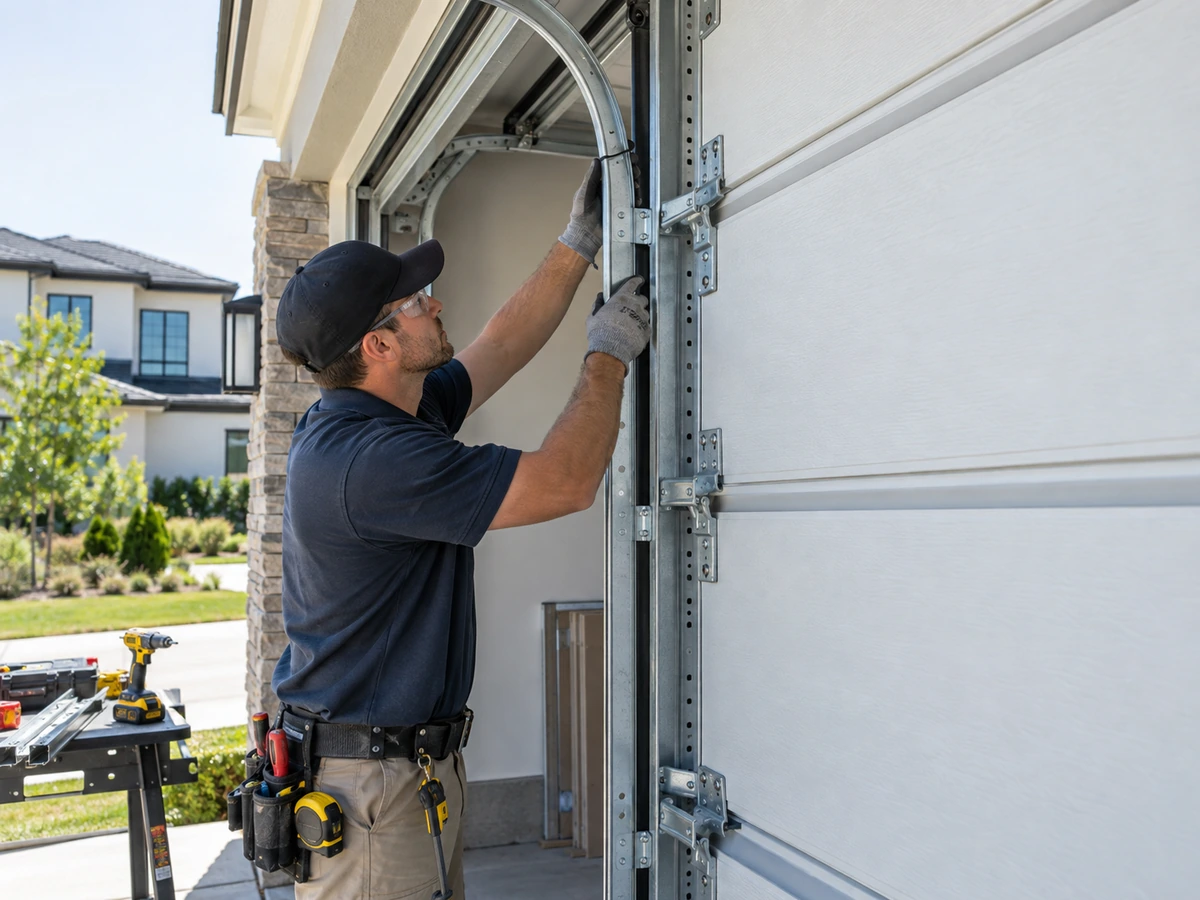 Garage door installation work